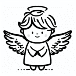 Anioł malowanka dla dzieci