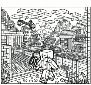 Kolorowanka malowanka lego minecraft pdf do druku