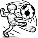 piłkasz kopiący piłkę
