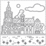 zamek kolorowanka dla dzieci