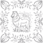 wilk do druku kolorowanka