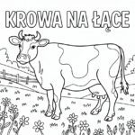 malowanka krowy na łące 1 malowanka krowy na łące