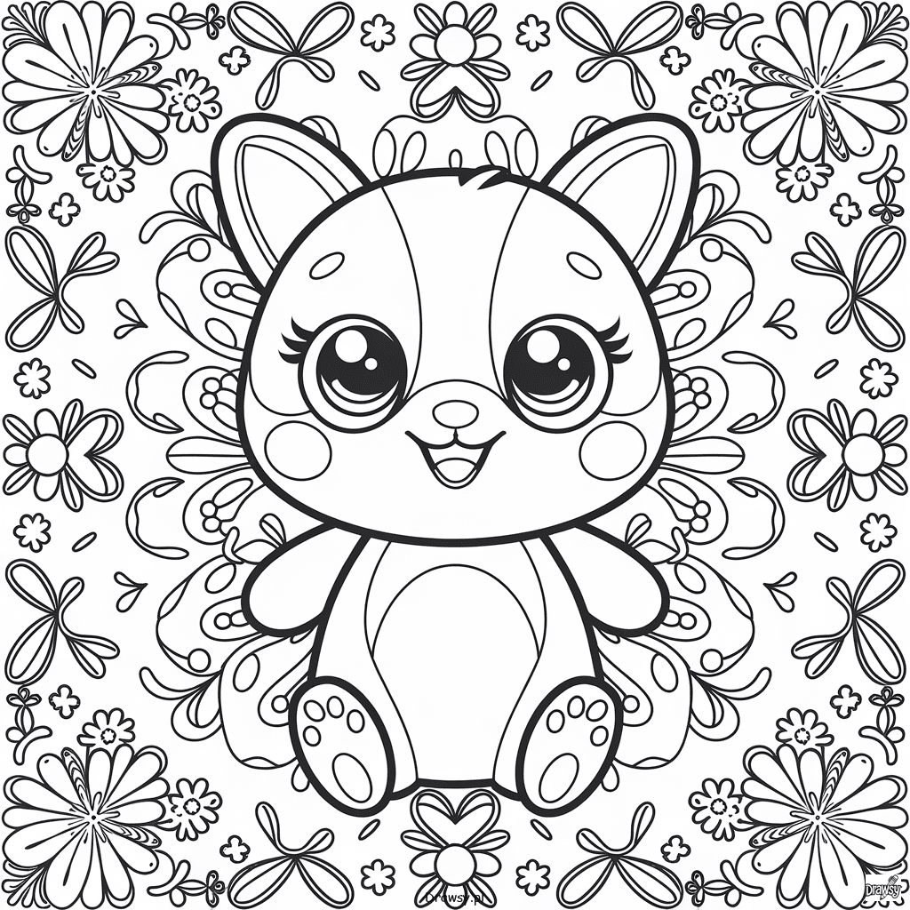 chomik kawaii kolorowankadla dzieci