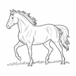 galopujący koń malowanka