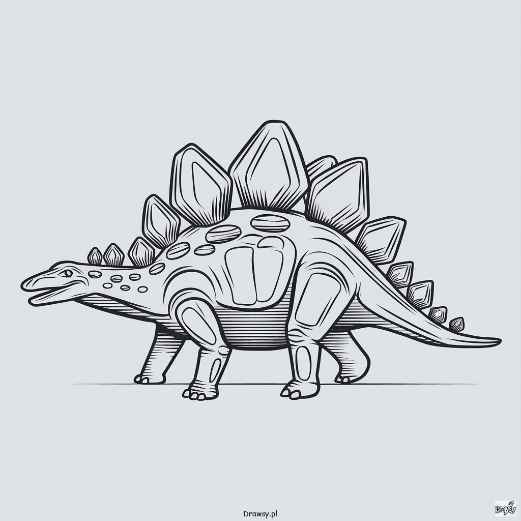 stegozaur kolorowanka kolorowanki drawsy 1