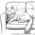 Kotek śpiący na kanapie 5 Kotek śpiący na kanapie