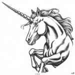 wyjątkowy jednorożec do druku