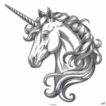 wspaniały jednorożec do druku