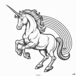 malowanka jednorożec z tęczą