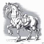rysunek konie do druku dla dorosłych