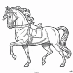 galopujący koń rysunek