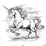 koń jednorożec w galopie