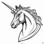 głowa konia jednorożec